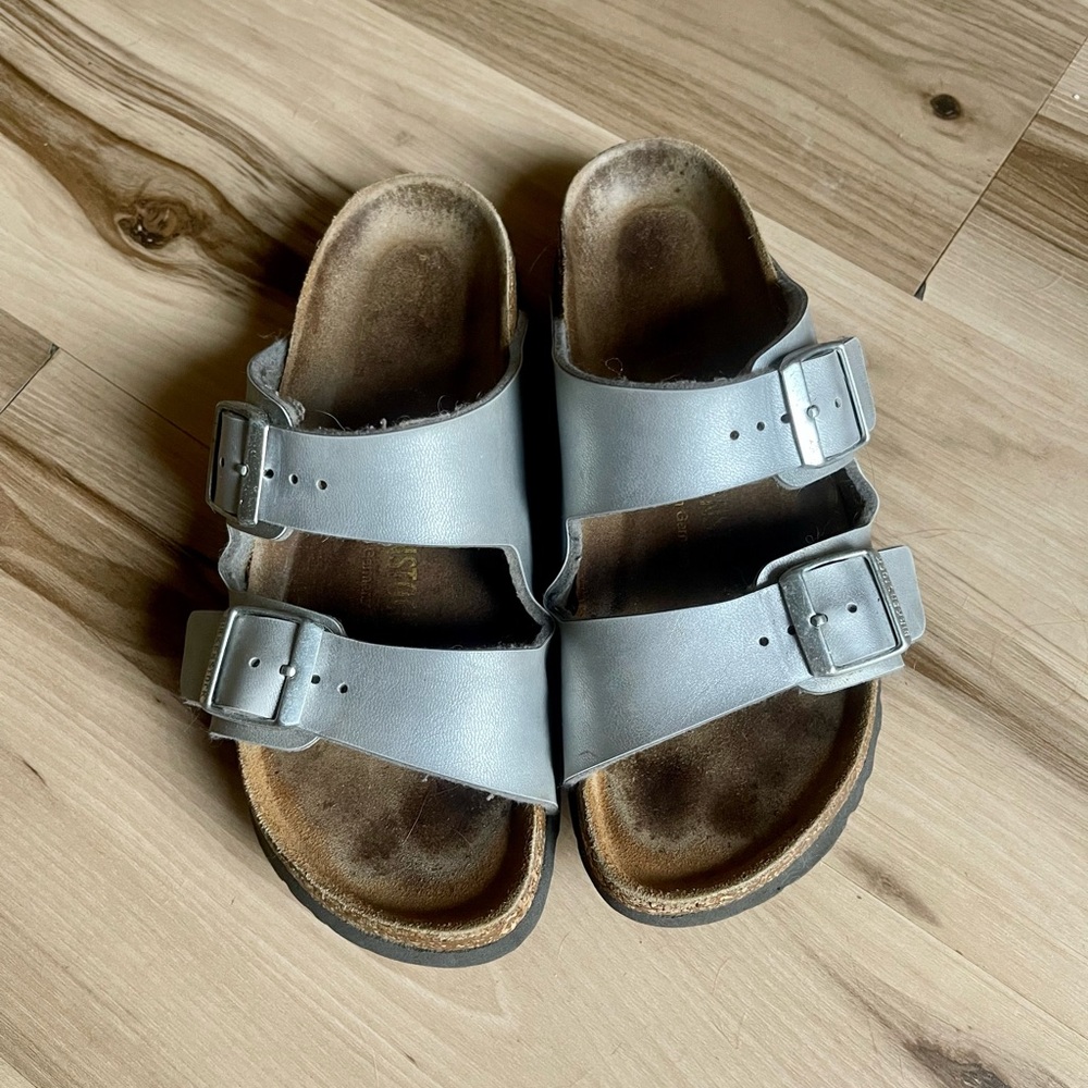 Silver Birkenstocks